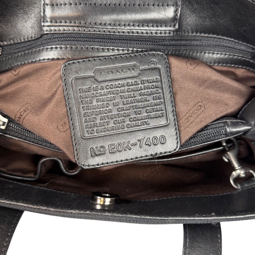 Vintage COACH Mercer Satchel (Model 7400) 1990s Durable Black Nylon Twill Fabric - Picture 8 of 8